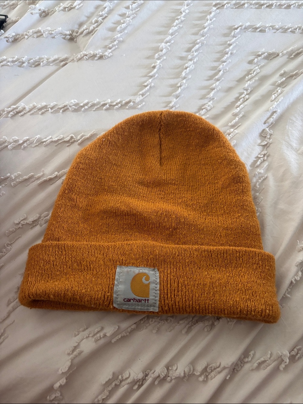 Carhartt Kids Knit Beanie Hat in Mustard Yellow